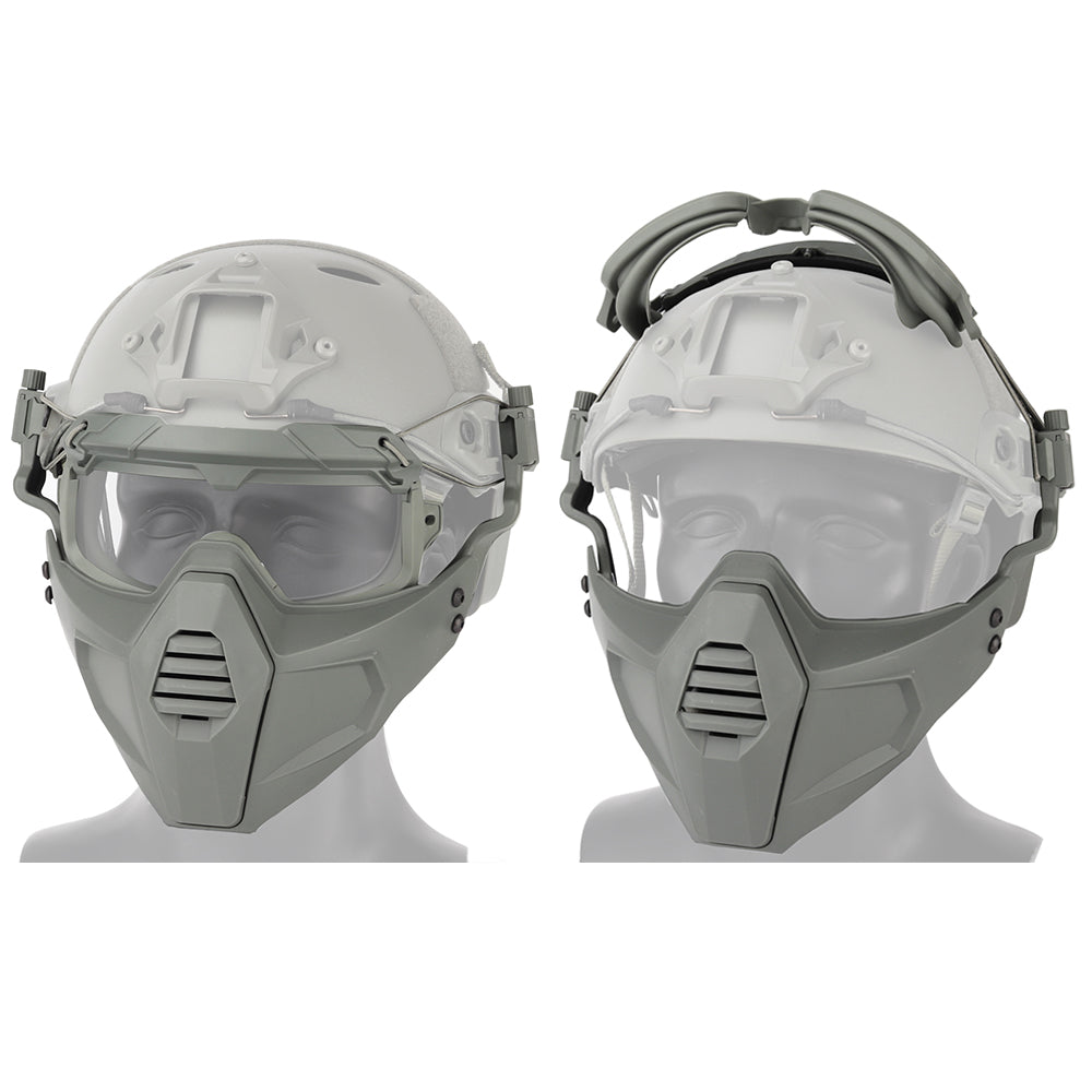 Tactical Multidimentional Split Type Mask And Goggles